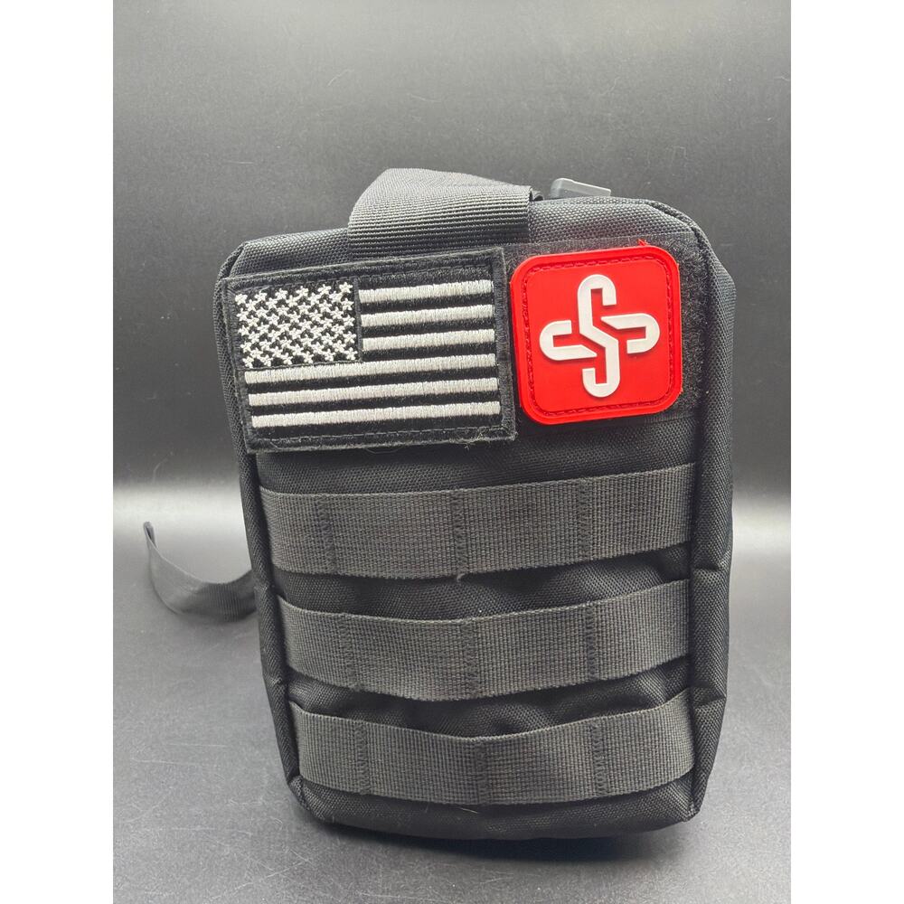 Tactical IFAK Trauma Kit Pouch MOLLE Medical Utility Bag Black - Bag ONLY